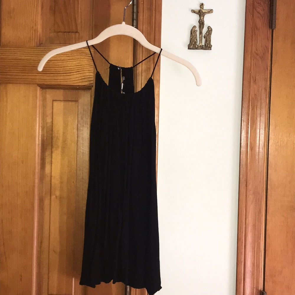 Black tank top blouse